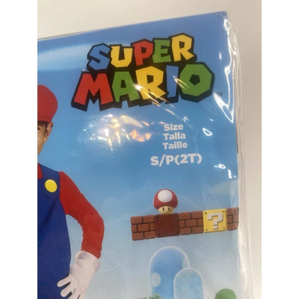 New Super Mario Bros. Mario Halloween Costume Toddler Boy Size 2T by Disguise - Picture 4 of 11